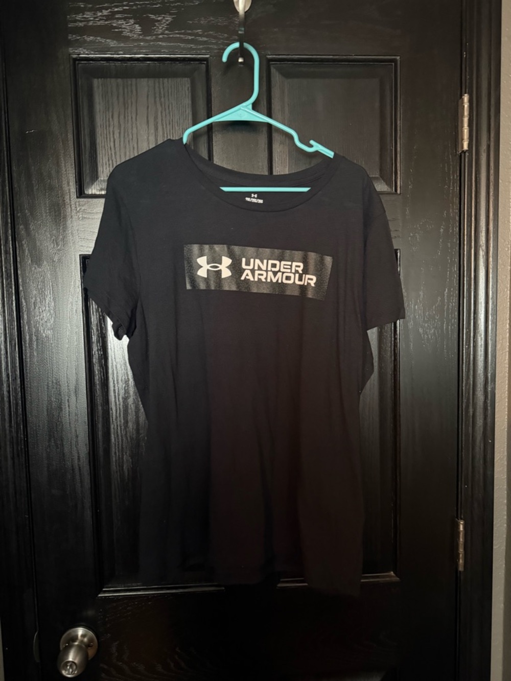 Under Armour Black Tee with White Logo Print